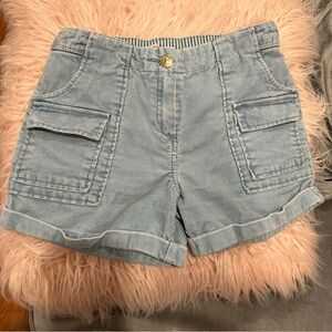 Chloe girls corduroy shorts grey/blue size 10.